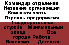 Командир отделения › Название организации ­ Воинская часть 6681 › Отрасль предприятия ­ Государственная служба › Минимальный оклад ­ 28 000 - Все города Работа » Вакансии   . Дагестан респ.